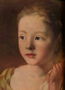 Le figlie del pittore che inseguono una farfalla (dettaglio), c1756, 1937