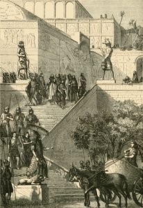 Il Palazzo di Kouyunjik, restaurato. Dopo Layard, 1890 da Unbekannt