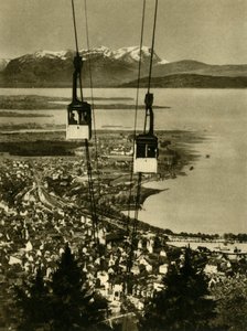 La funivia Pfänderbahn, Bregenz, Austria, c1935 da Unbekannt