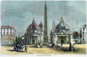 Piazza del Popolo, Roma, Italia, c1880 da Unbekannt