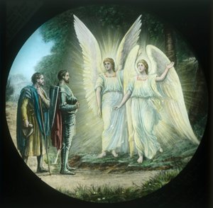 I pellegrini incontrano i due splendenti, c1910