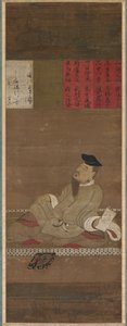 Il poeta Kakinomoto no Hitomaro, c. 1300-1350 da Unbekannt