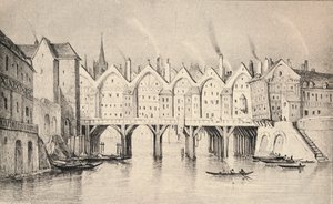 Il Pont St Michel nel 1550, 1915 da Unbekannt
