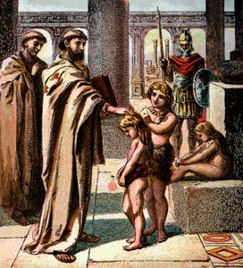 Il Papa e i bambini sassoni, c1850 da Unbekannt