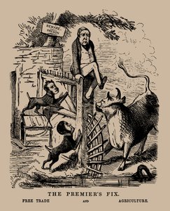 Il problema del Premier. Libero scambio e agricoltura Peel tra libero scambio e protezione, aprile 1845 da Unbekannt