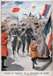 Il presidente della Repubblica di Francia in visita a San Pietroburgo, Russia, 1902