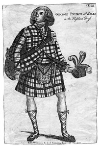 Il Principe di Galles, il futuro Re Giorgio IV 1762-1830, in Abito Highland da Unbekannt