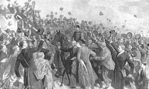 Il primo Derby del Principe, 1896: Sua Altezza Reale guida Persimmon, 1901 da Unbekannt