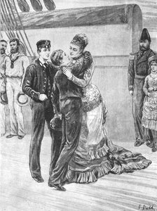 La Principessa del Galles accoglie i suoi figli marinai al loro ritorno..., 3 maggio 1880, 1901 da Unbekannt