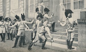 La Guardia Nobile Prussiana Affila le Spade sui Gradini dell
