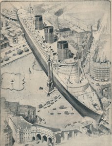 La Regina Mary in relazione a Trafalgar Square, Londra, 1936 da Unbekannt