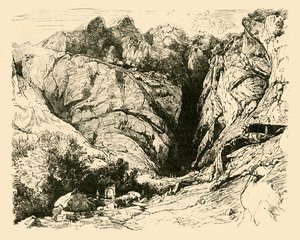Il Burrone a Delfi Scena della Respingimento dei Galli, 1890 da Unbekannt