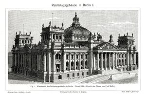 Il Reichstag, Berlino, Germania, fine XIX secolo da Unbekannt