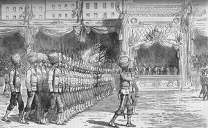 La rivista al Cairo: Passaggio dei Beloochees, c1880 da Unbekannt