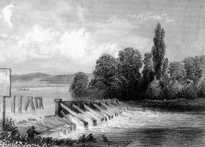Il fiume Tamigi a Teddington, Londra, XIX secolo