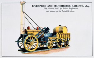Il Razzo, ferrovie di Liverpool e Manchester da Unbekannt