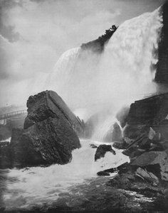 Le rocce sotto la cascata americana, XIX secolo da Unbekannt