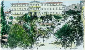 Il Palazzo Reale, Atene, Grecia, c1890 da Unbekannt