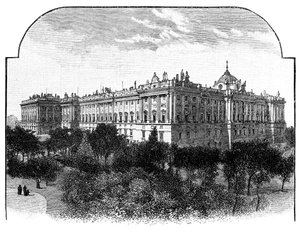 Il Palazzo Reale, Madrid, Spagna, 1900 da Unbekannt