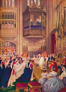 Il matrimonio reale, Cappella di San Giorgio, Windsor, 10 marzo 1863 da Unbekannt