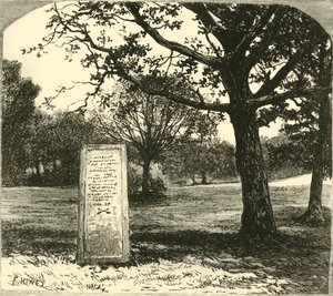 La pietra di Rufus nella New Forest, 1890 da Unbekannt