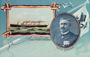 Il SS Kaiser Wilhelm der Grosse e il Capitano Otto Cuppers, c1905 da Unbekannt