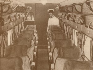 Il salone di un aeroplano Londra-Parigi