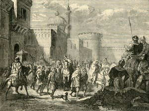 I Saraceni lasciano Narbonne, restituita ai Franchi, 737AD, 1890