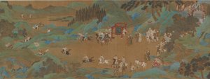 Il Parco Shanglin: Caccia Imperiale, dinastia Ming o Qing, XVII secolo