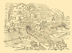 Gli spagnoli catturano Anversa nella loro lunga lotta con gli olandesi, 1576, c1930 da Unbekannt