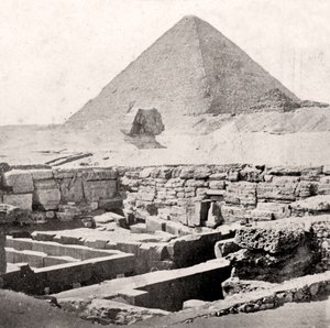 La Sfinge e la Grande Piramide, Egitto, inizio XX secolo da Unbekannt