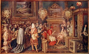 Il Re Sole Luigi XIV di Francia, con la sua brillante corte, 1664, c1930 da Unbekannt