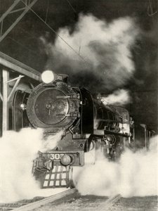 Il Sydney Limited che lascia la stazione di Spencer Street, Melbourne, alle 18:00