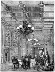 La Sala da Tè, Camera dei Comuni, Westminster, Londra, 19° secolo