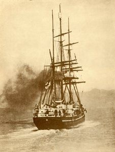 La Terra Nova, una famosa baleniera che ha partecipato a diverse spedizioni antartiche britanniche, c1