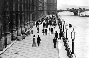 La terrazza, tè del pomeriggio, Palazzo di Westminster, Londra, c1905 da Unbekannt