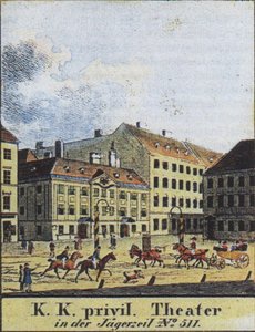 Il Teatro an der Wien, Vienna, inizio XIX secolo da Unbekannt