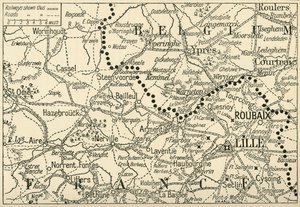 Il teatro di guerra nelle Fiandre, 1914, c1920 da Unbekannt