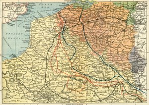 Il teatro della guerra sul fronte occidentale, c. 1920 da Unbekannt