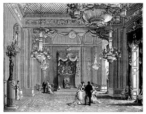 La Sala del Trono, Buckingham Palace, 1900 da Unbekannt
