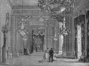 La sala del trono, Buckingham Palace, Westminster, Londra