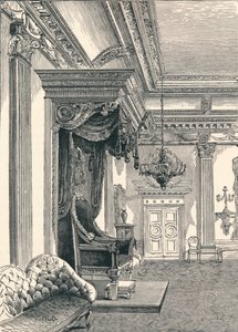La sala del trono, Castello di Dublino, 1896 da Unbekannt