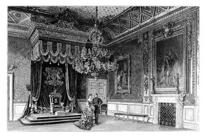 La sala del trono, Palazzo di St James, Londra, c1888 da Unbekannt