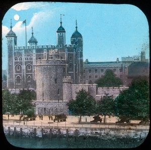 La Torre di Londra di notte, fine XIX o inizio XX secolo