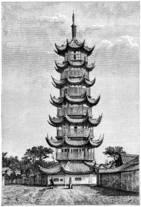 La Torre di Long-Hua, Shanghai, Cina, 1895