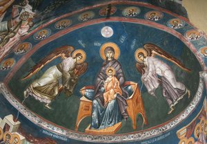 La Vergine in trono con Cristo Emanuele con gli Arcangeli Michele e Gabriele