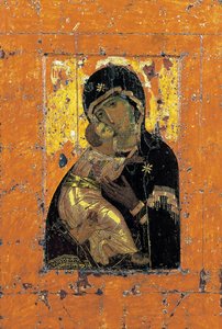 La Vergine di Vladimir, icona bizantina, inizio XII secolo da Unbekannt