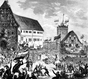 Il festival di Wartburg il 12 giugno 1848 da Unbekannt