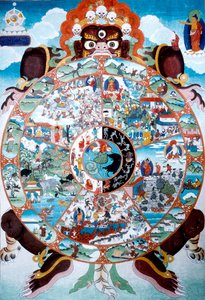 La ruota della vita, Tibet, XIX-XX secolo da Unbekannt