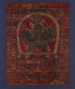 La divinità Bon irata Walse Ngampa, una delle cinque divinità meditative della fortezza, inizio XV secolo